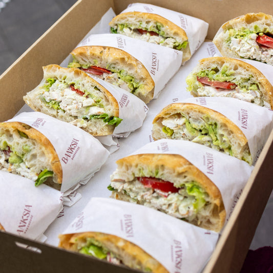 Banksia Bakehouse Catering | Smoked Chicken and Pesto Focaccia