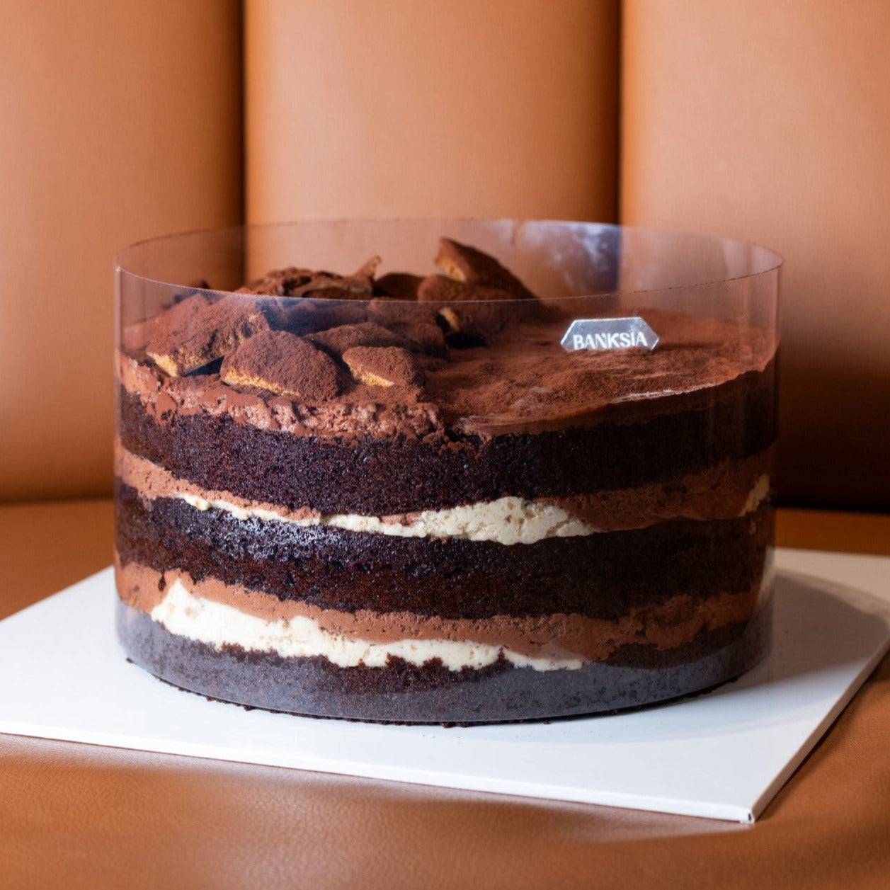 Chocolate Mud Sponge with Coconut Almond Praline Cream - Banksia Bakehouse 15 Serves