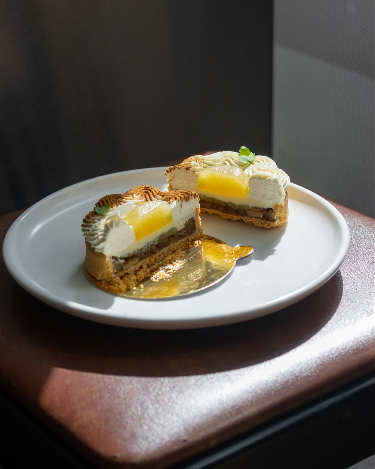 Caramelised Apple and Cinnamon Spice Tart Cut