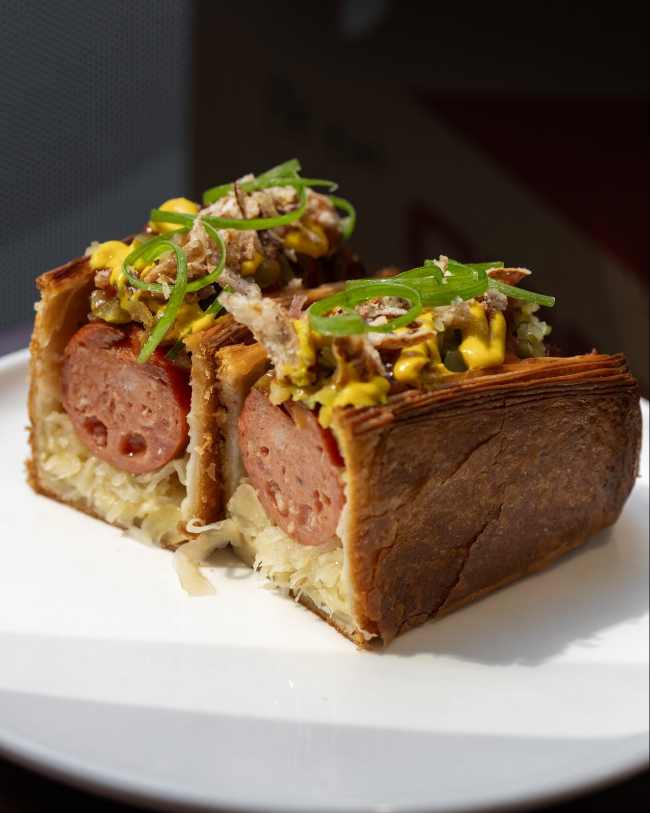 Franky Sausage Roll Cross Section