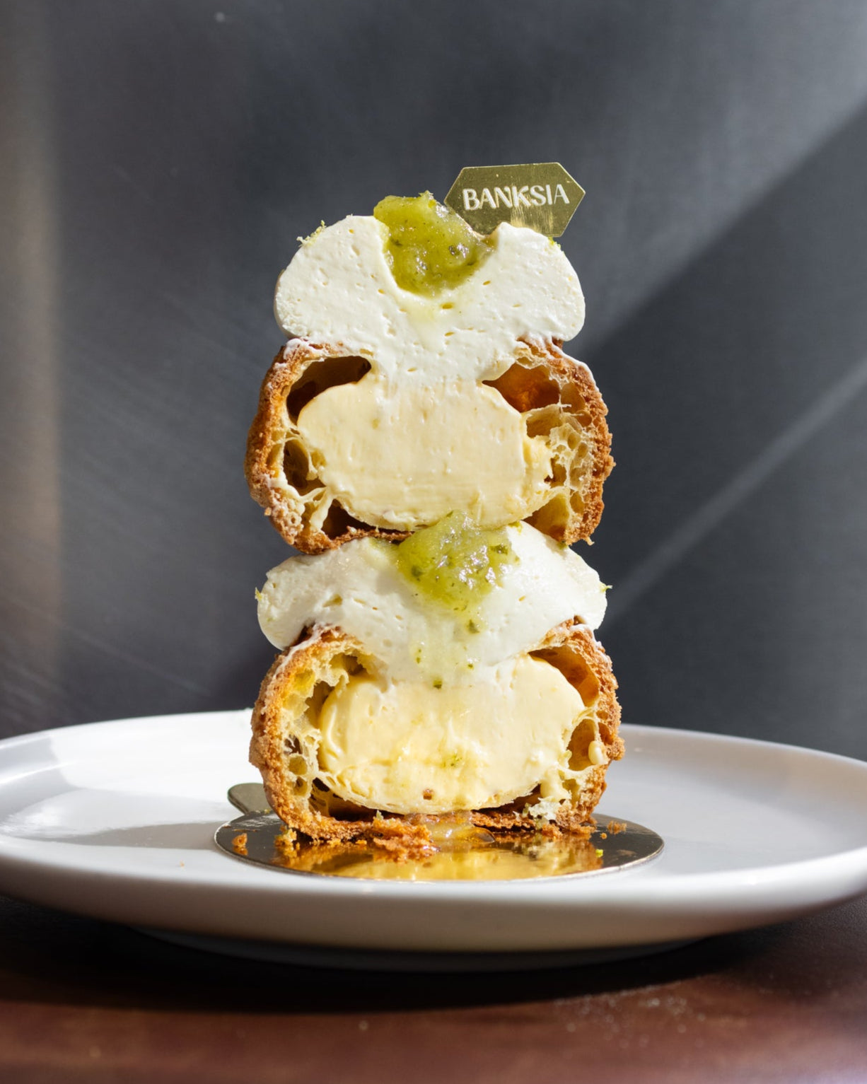 Lime and Basil Choux Cut