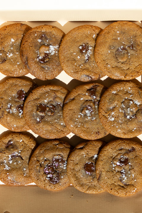 Mini Brown Butter Choc Chip Cookies
