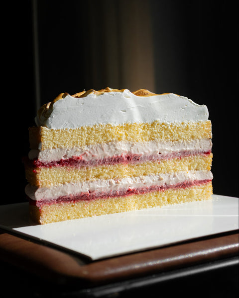 Raspberry Meringue Cake