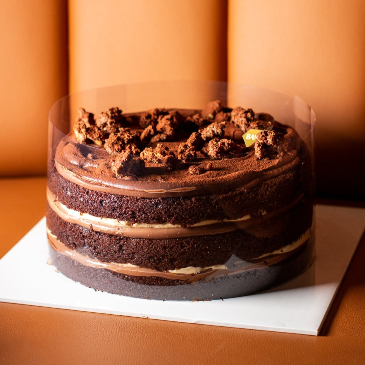 Chocolate Mud Sponge with Coconut Almond Praline Cream - Banksia Bakehouse 15 Serves