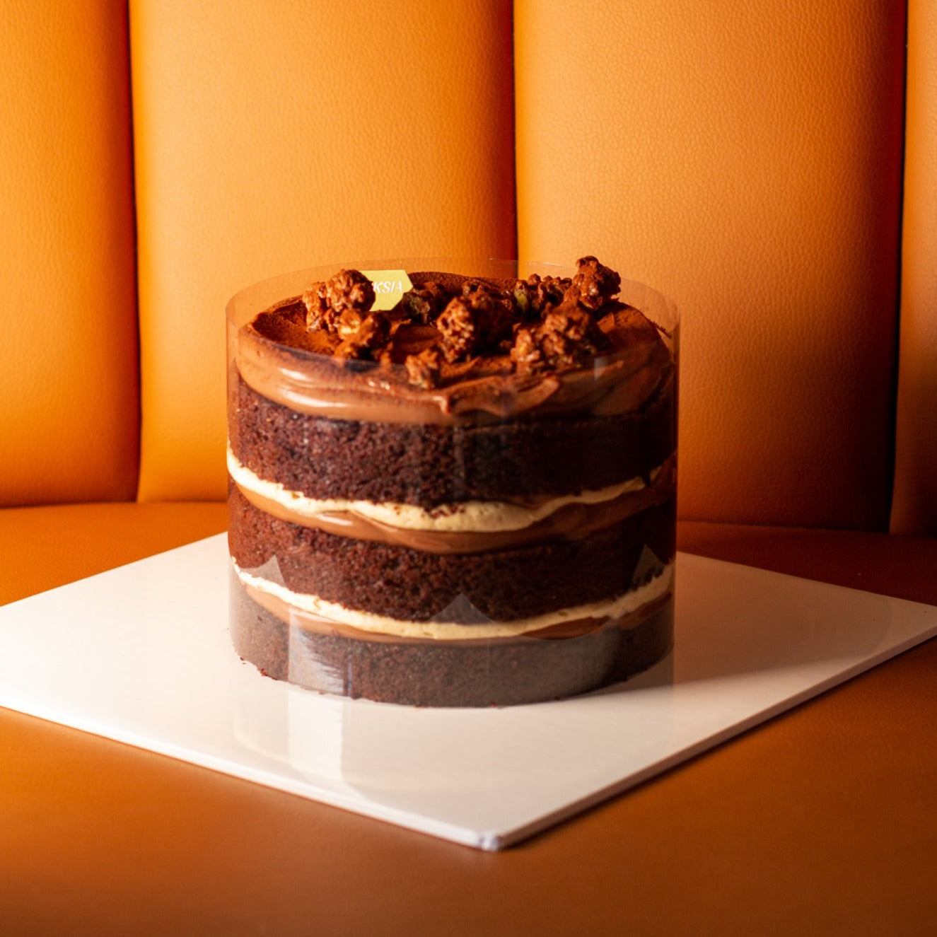 Chocolate Mud Sponge with Coconut Almond Praline Cream - Banksia Bakehouse 6-8 Serves